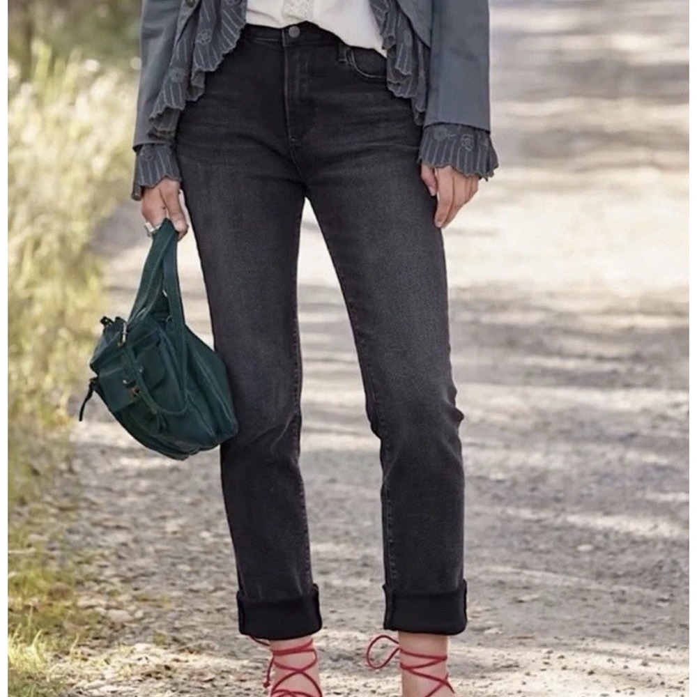 Driftwood‎ Audrey Straight Leg Jeans Washed Black Sundance W27 L29 NWT